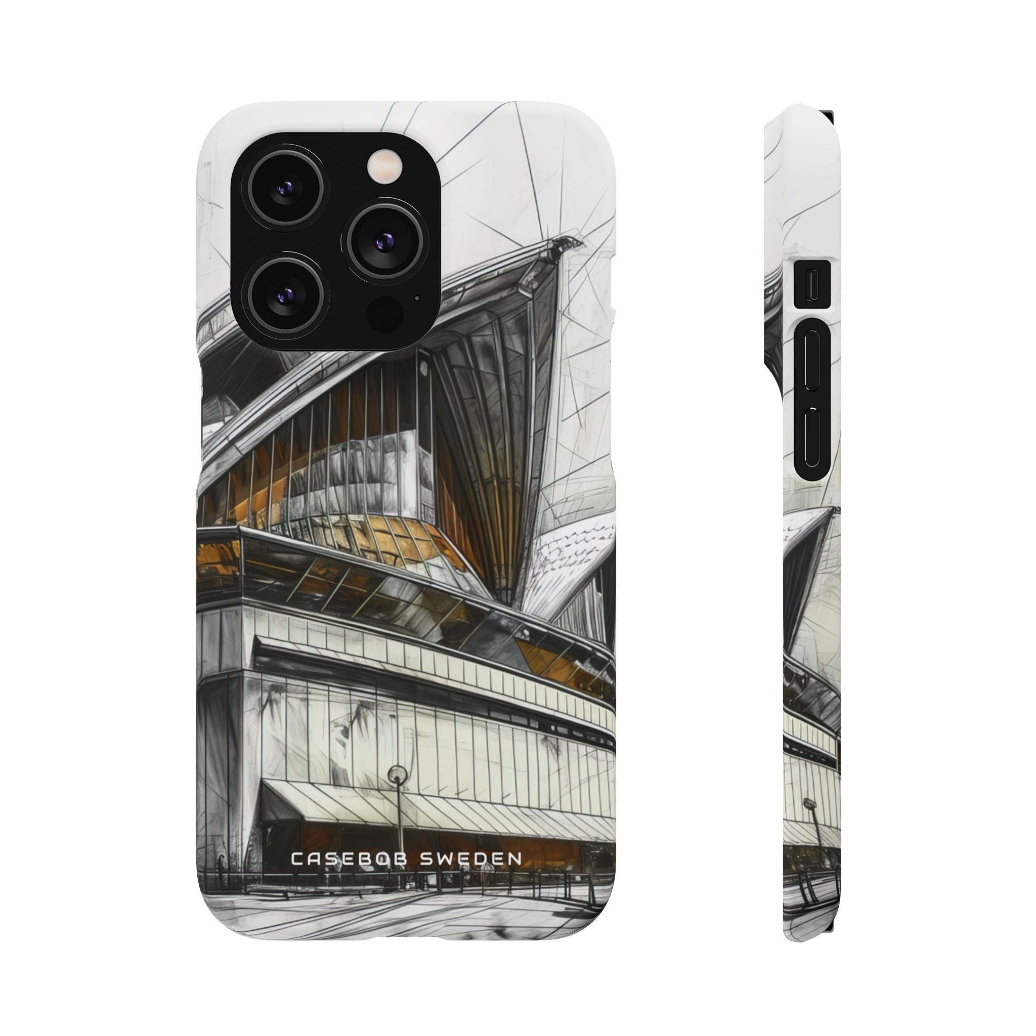 Architectural Curves in Line Formation iPhone 14 - Slim Phone Case