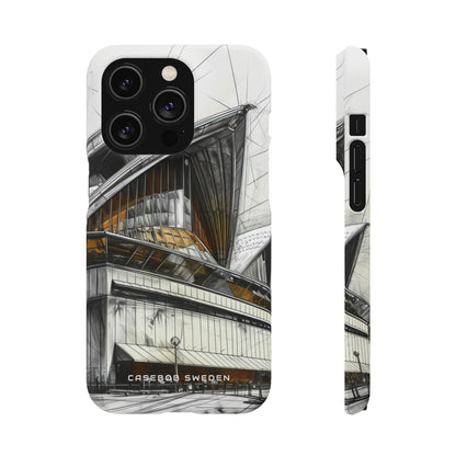 Architectural Curves in Line Formation iPhone 14 - Slim Phone Case