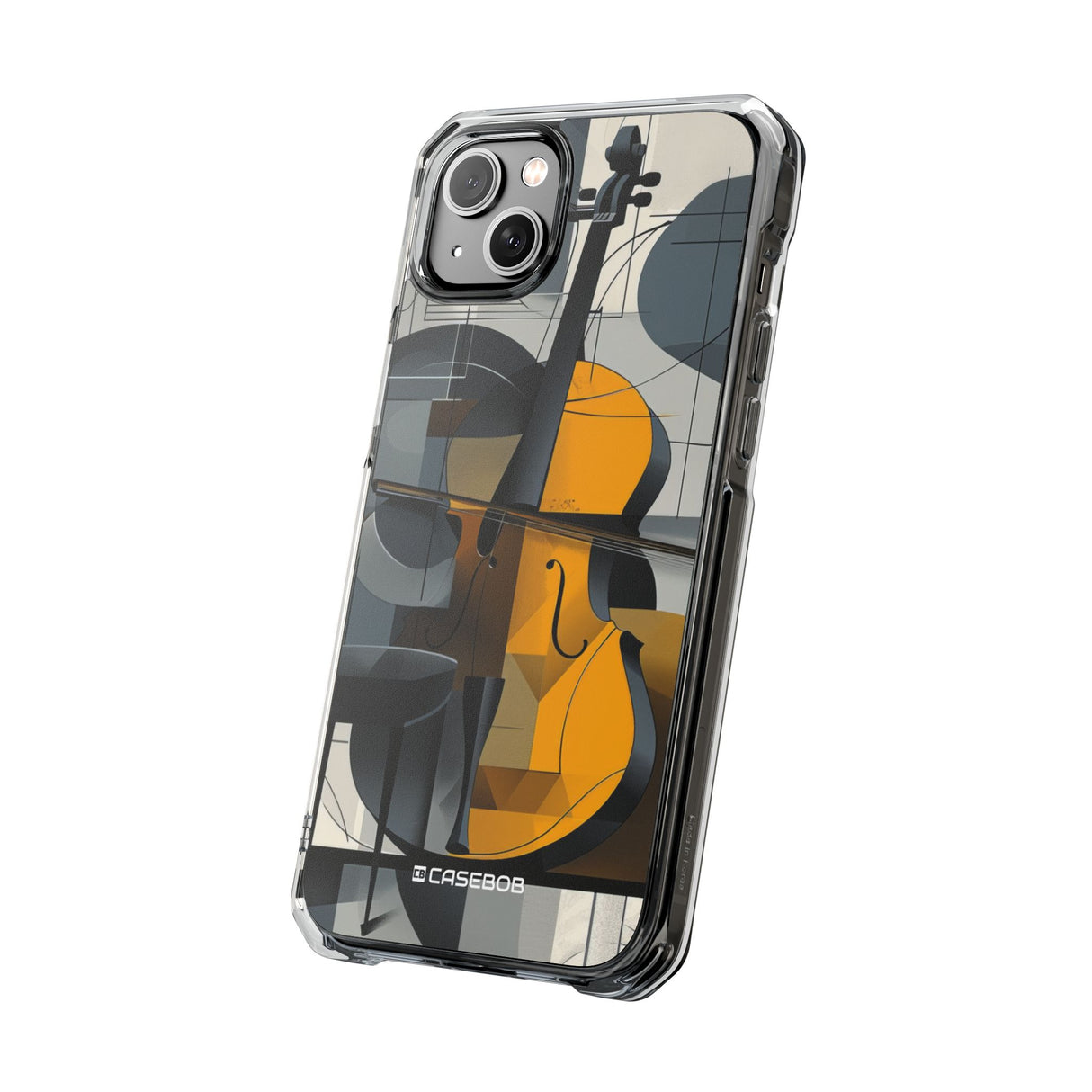 Cello Abstraction - Phone Case for iPhone (Clear Impact - Magnetic)