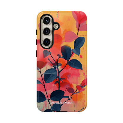 Yellow Botanical Splash - Tough Samsung S24 Phone Case