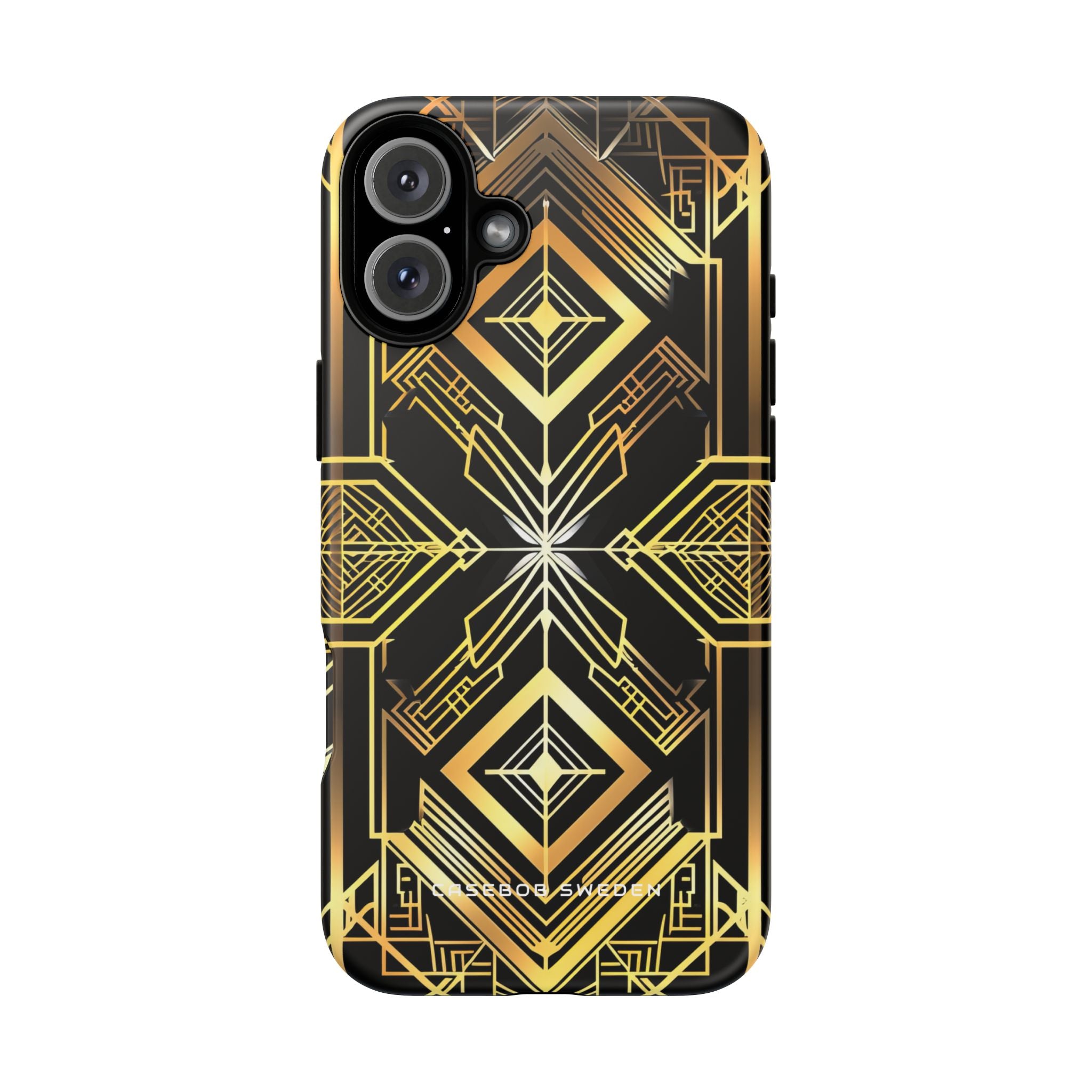 Golden Geometric Opulence iPhone 16 - Tough Phone Case