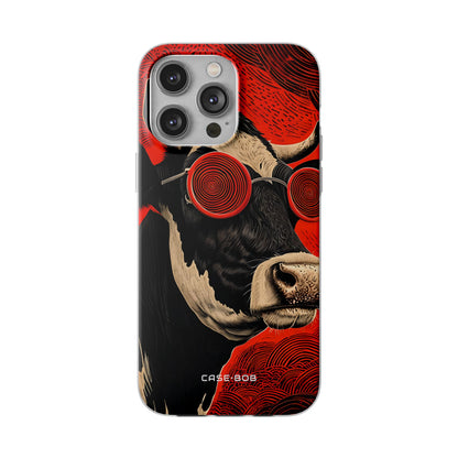 Hypnotic Cow iPhone 14 Pro Max Case - Soft