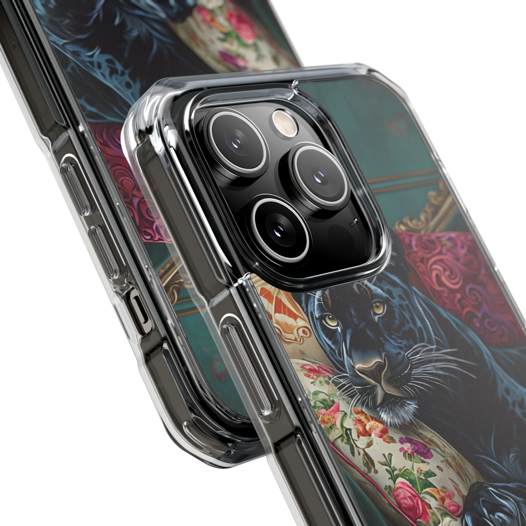 Panther on Vintage Chaise iPhone Case - Impact