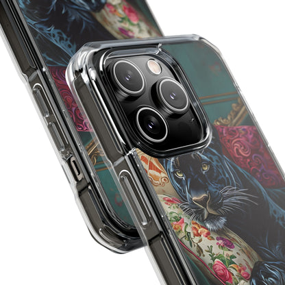 Panther on Vintage Chaise iPhone Case - Impact