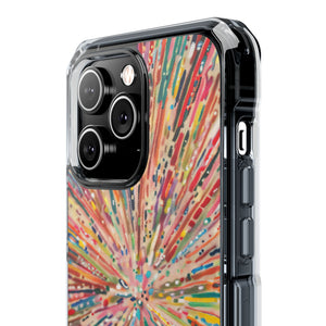 Radiant Burst - Phone Case for iPhone (Clear Impact - Magnetic)