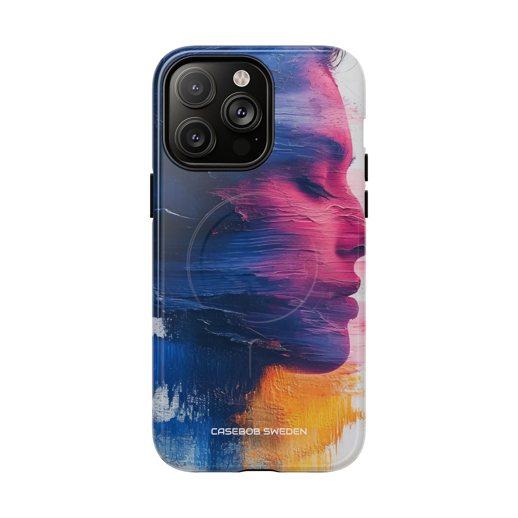 Blue Magenta Portrait - Tough + MagSafe® iPhone 14 Phone Case