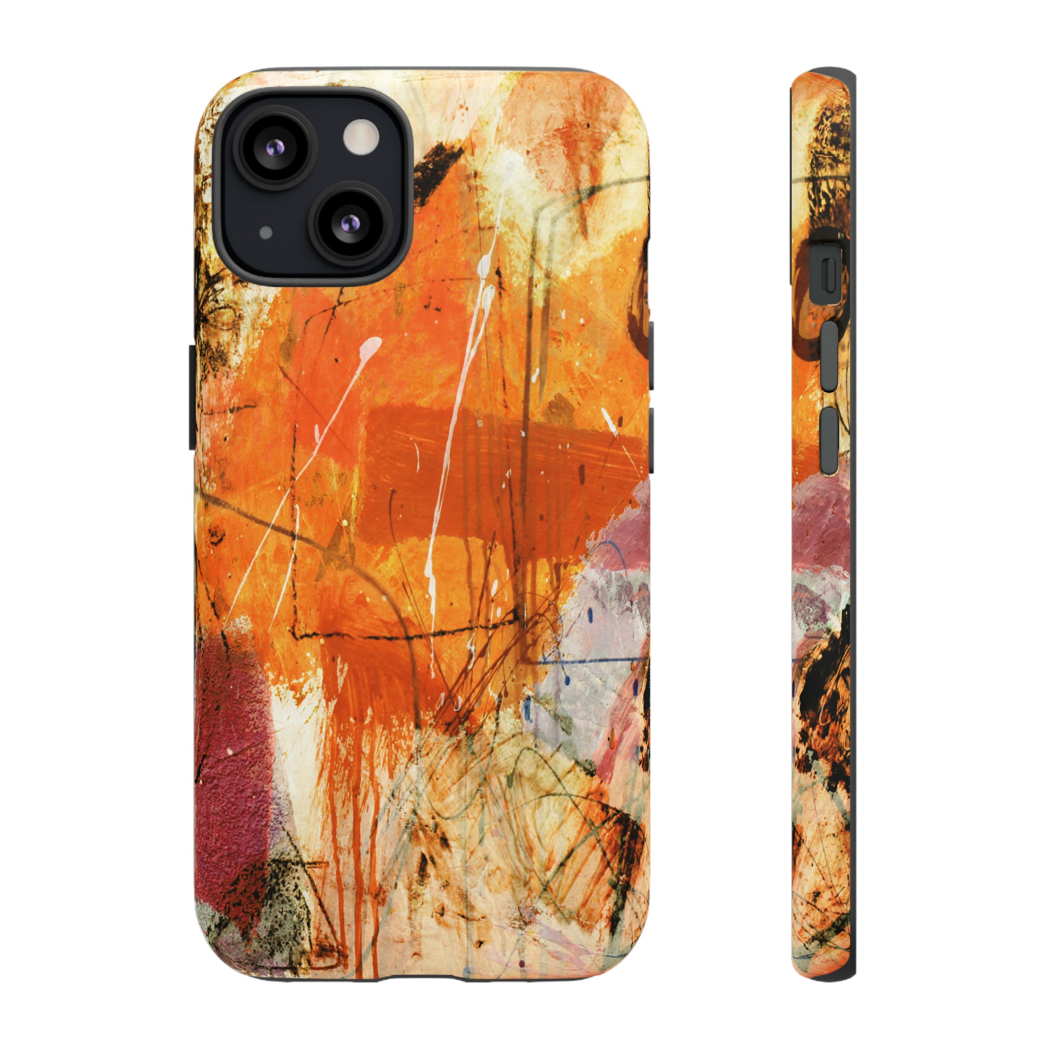 Abstract Orange Art - Protective Phone Case