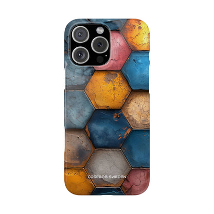 Rustic Geometric Tiles - Slim iPhone 16 Phone Case