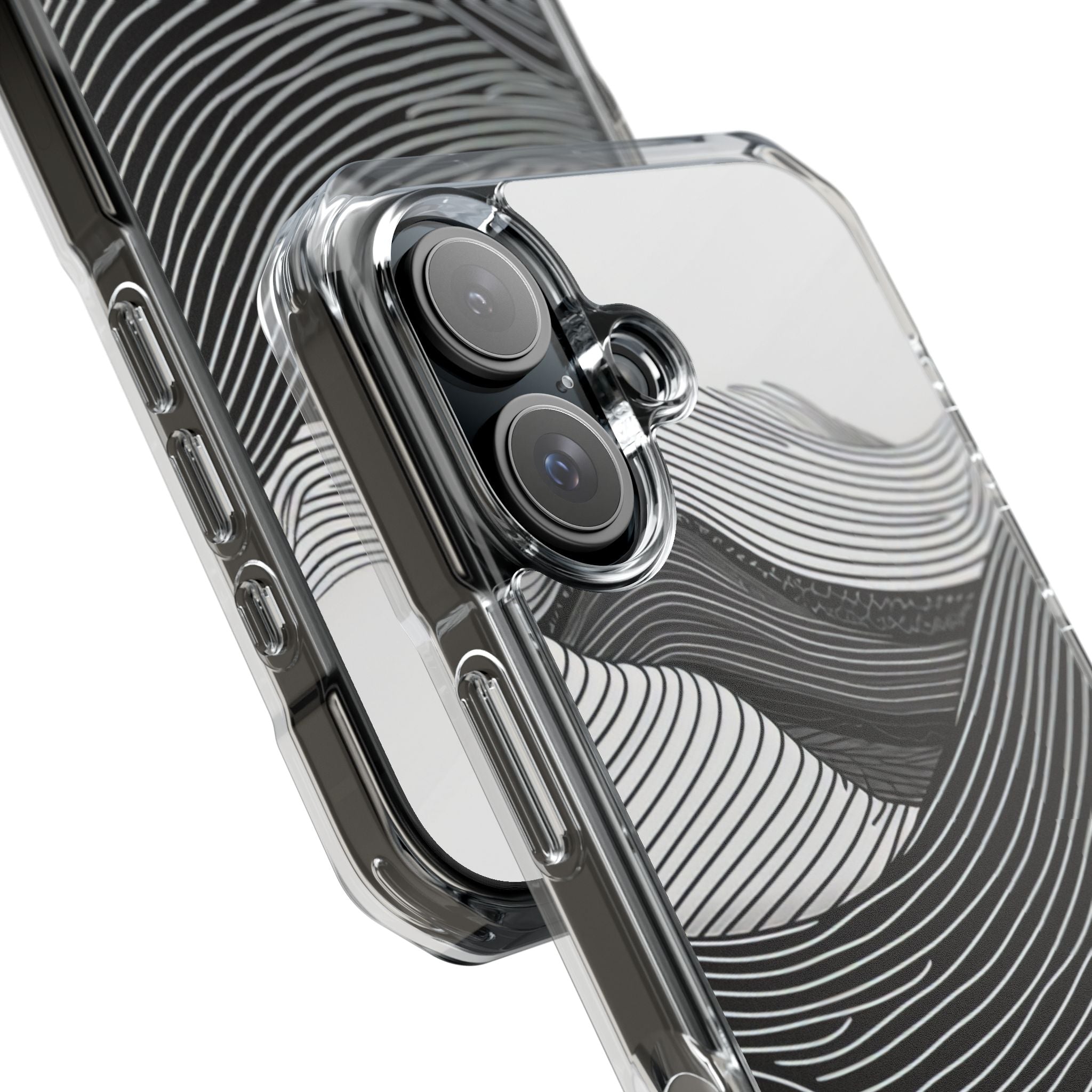 Undulating Horizon Waves iPhone 16 - Clear Impact Phone Case