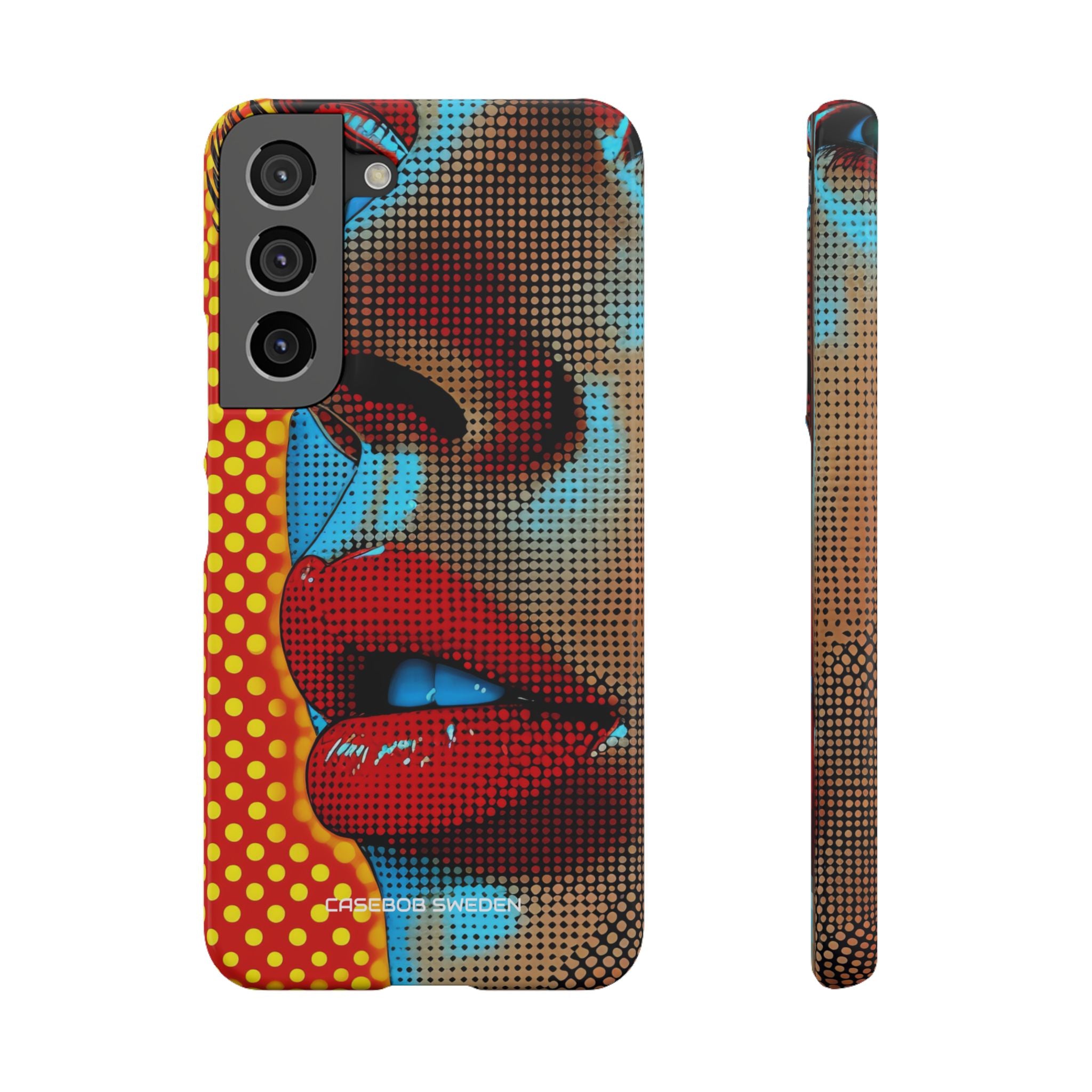 Yellow Red Pop Art Portrait - Slim Samsung S22 Phone Case