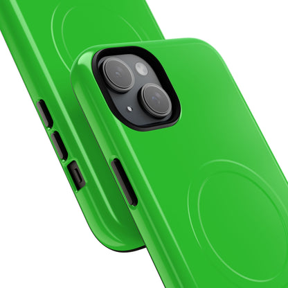 Lime Green - Tough + MagSafe® iPhone 15 Phone Case