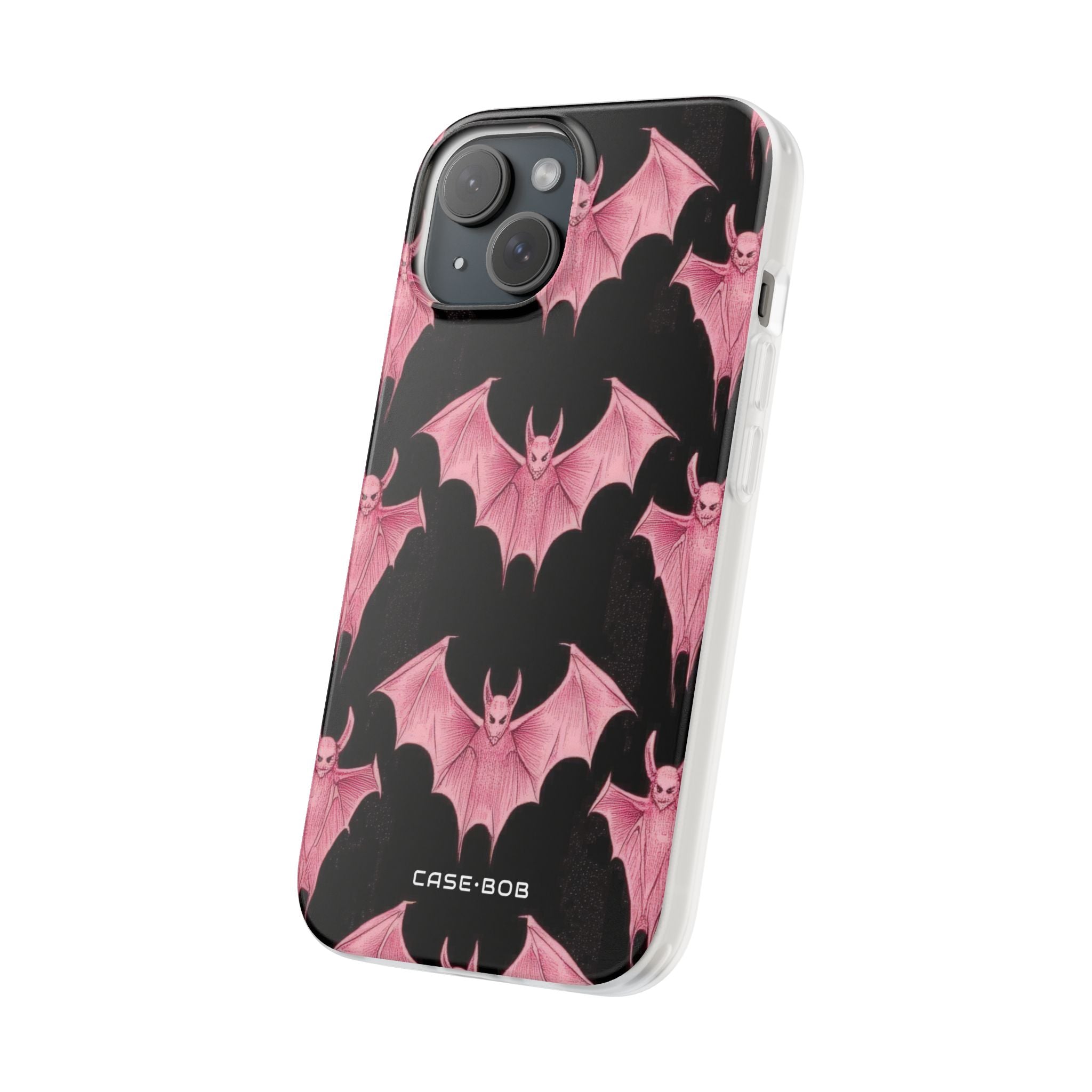Pink Batwave iPhone 15 Case - Soft
