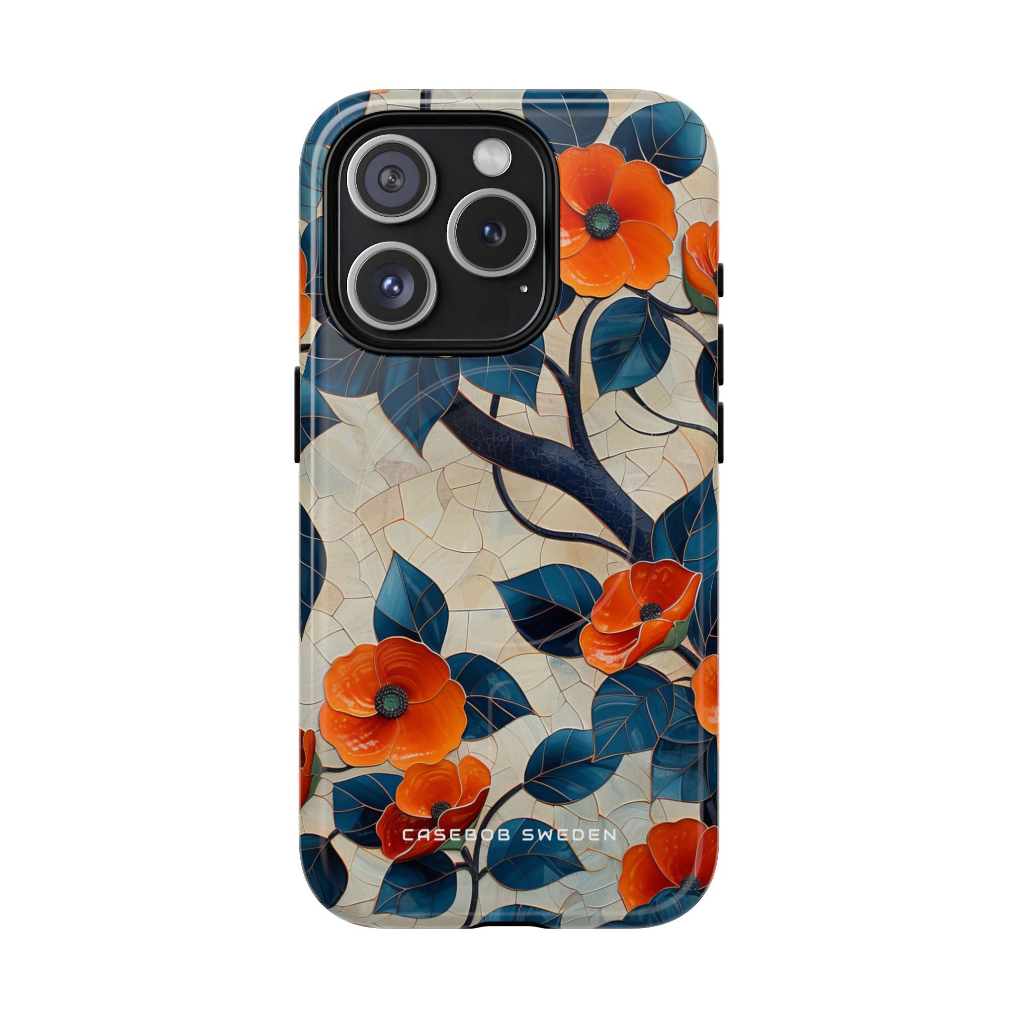 Orange Blossoms Mosaic Harmony iPhone 15  Tough+ Phone Case