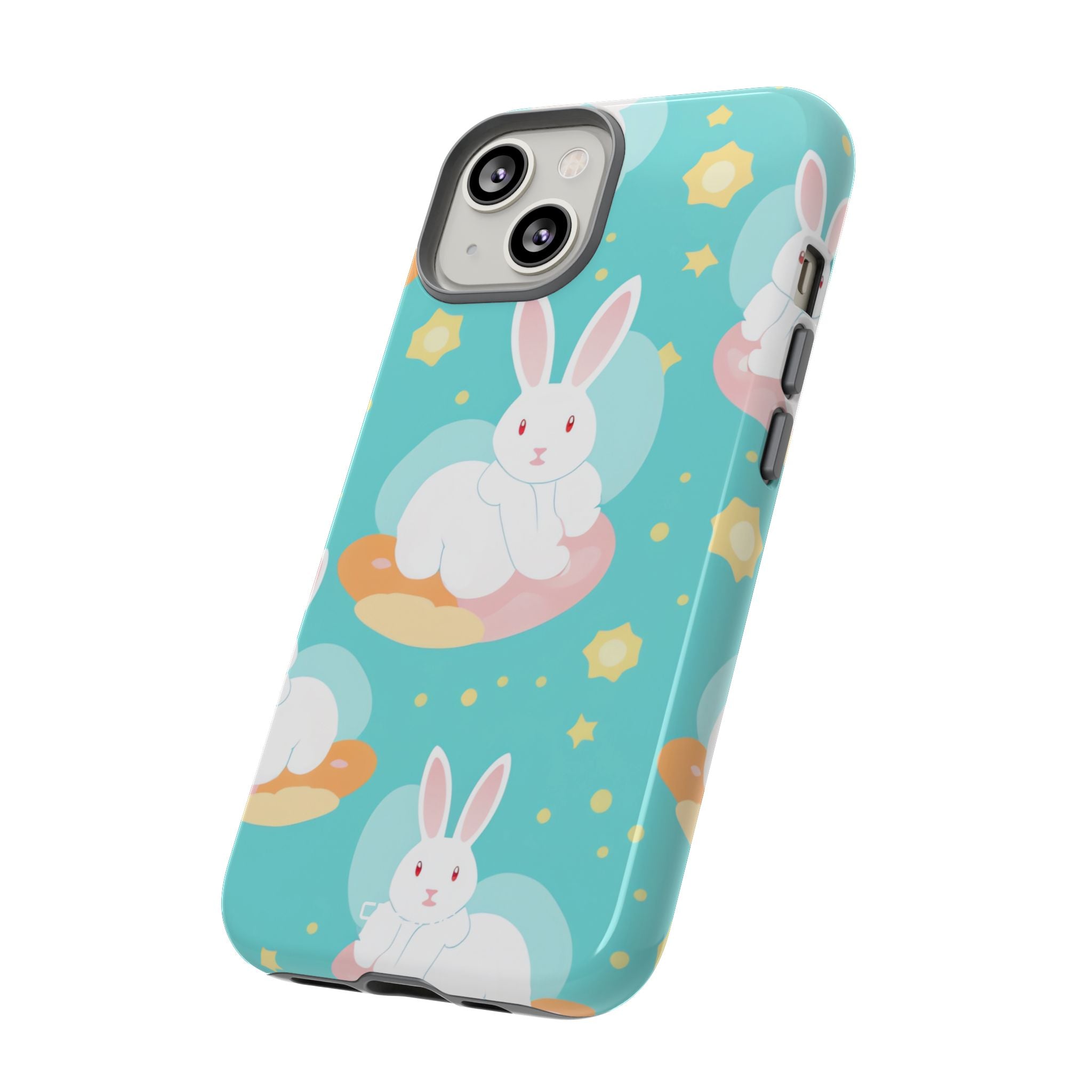 Bunnies Float Dreamily - iPhone Case