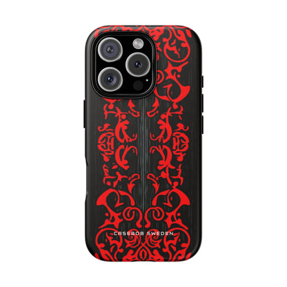 Gothic Crimson Symmetry iPhone 16 - Tough Phone Case