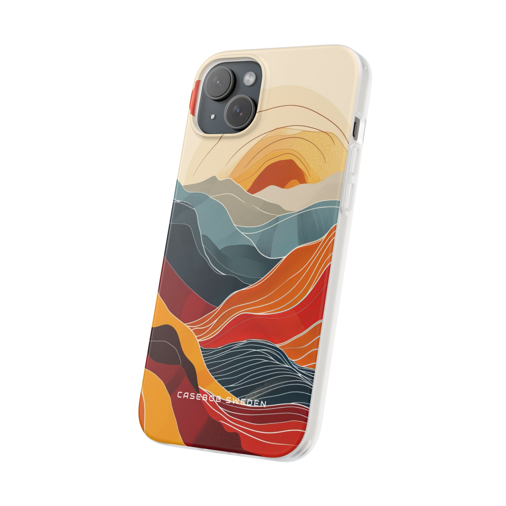 Harmonic Flow of Lines and Color iPhone 15 - Flexi Phone Case