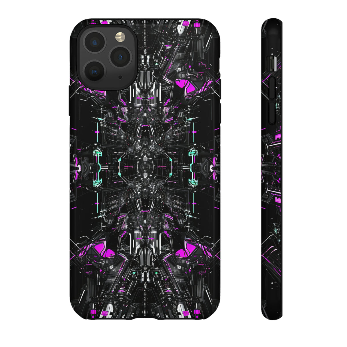 Purple Grid Mirage - Protective Phone Case