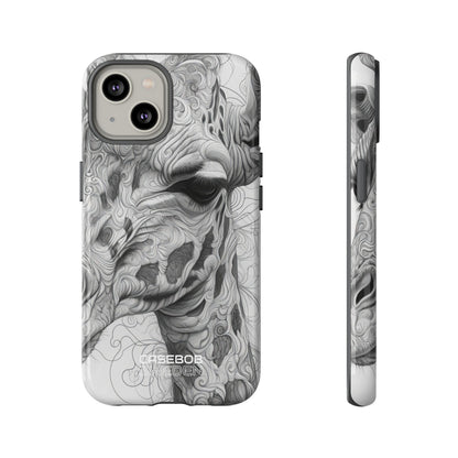 Swirling Giraffe Art iPhone 14 - Tough