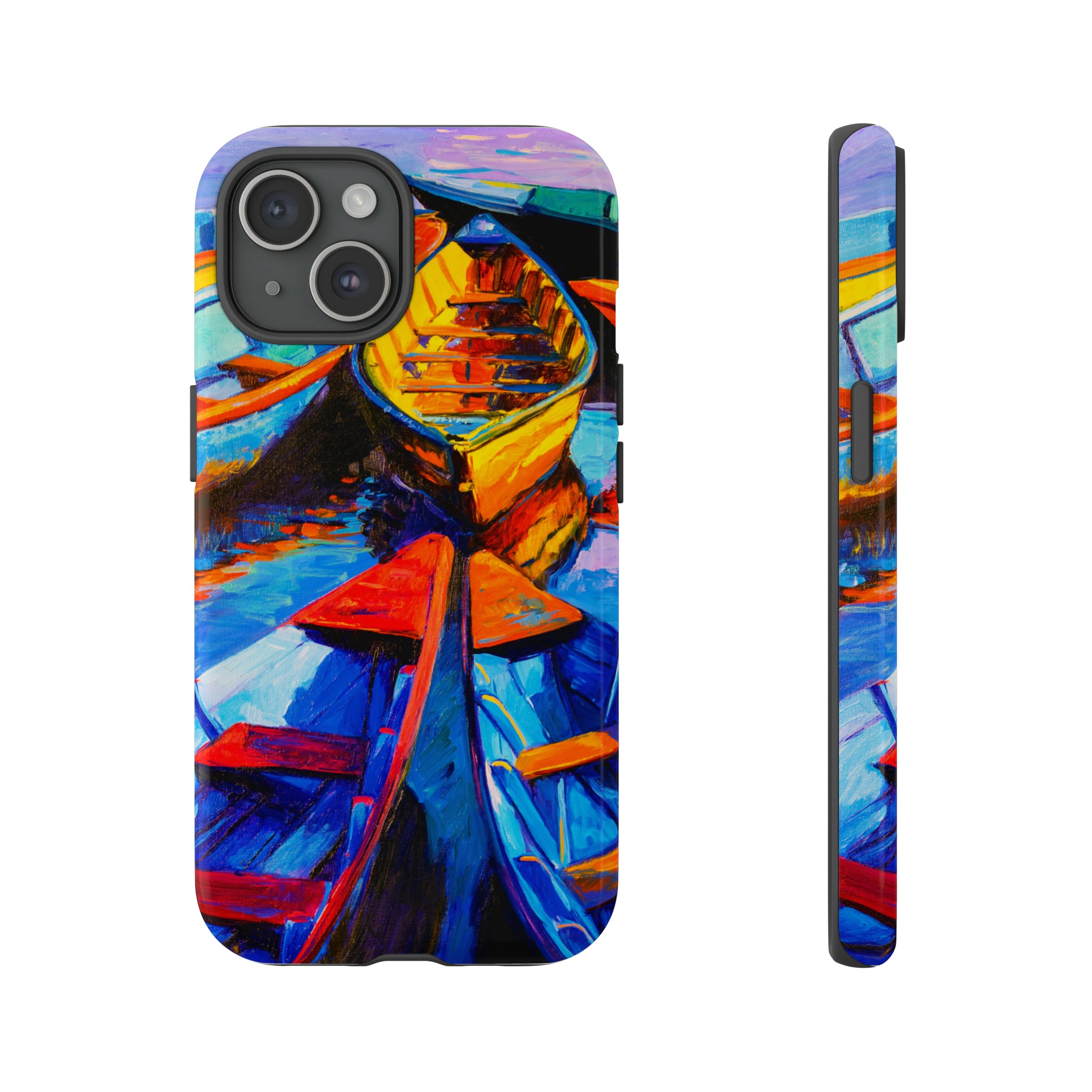 Oil painting - Wooden Boat - Protective Phone Case