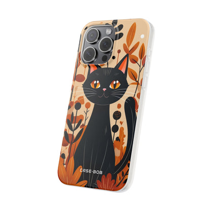 Black Cat Glow iPhone 15 Pro Max Case - Soft