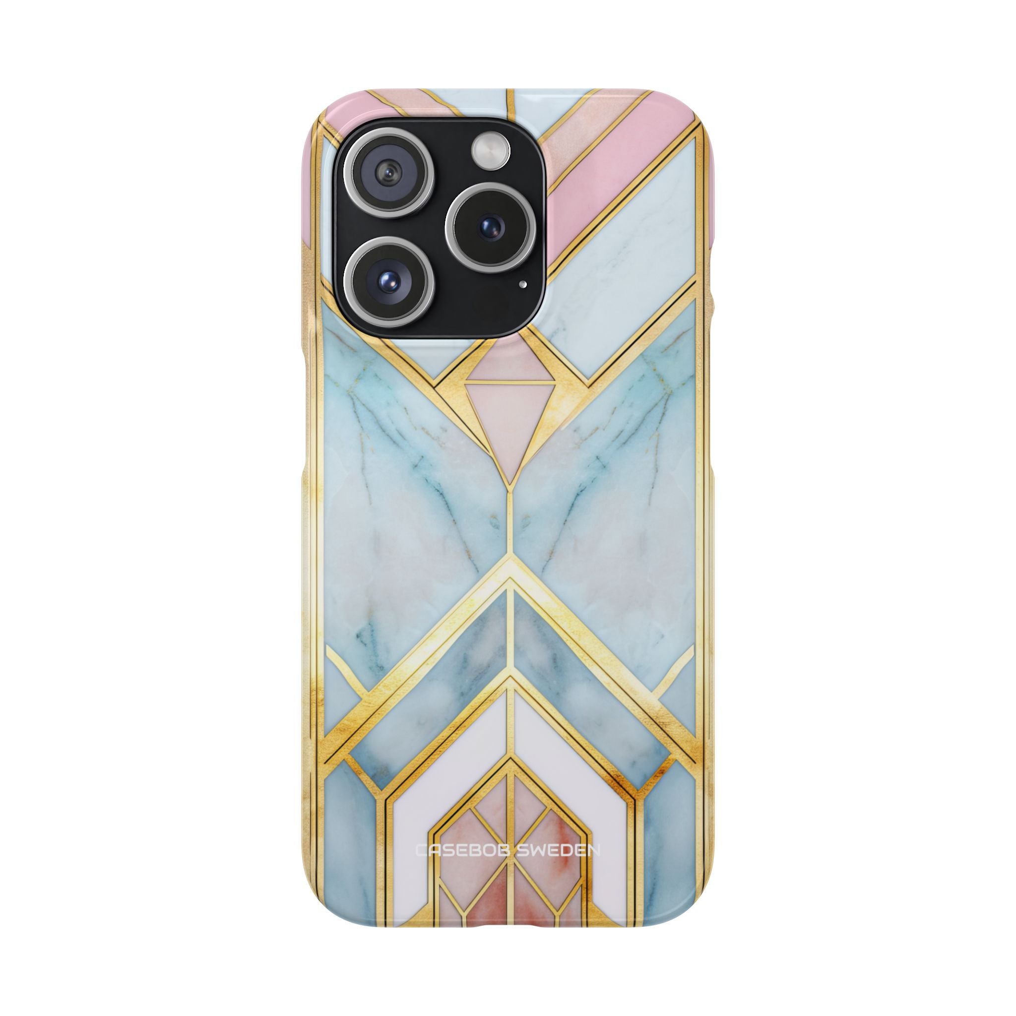 Gold Pink Art Deco - Slim iPhone 15 Phone Case