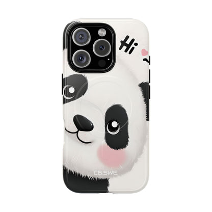 Adorable Panda Playful Hi Text Phone iPhone 16 - Tough+