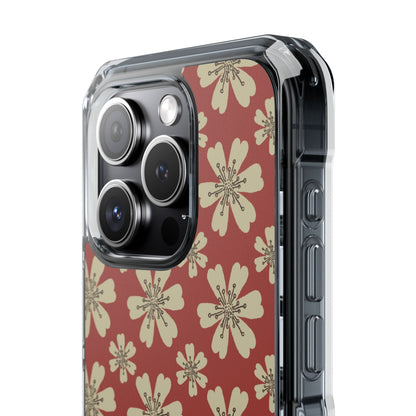 Retro Red Florals iPhone Case - Impact