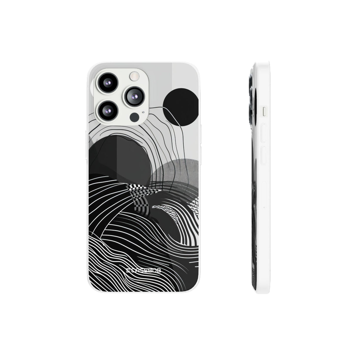 Monochrome Dynamics | Flexible Phone Case for iPhone