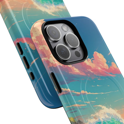 Turquoise Curl iPhone 15 Pro Max Case - Tough+