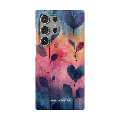 Watercolor Heart Art - Slim Samsung S24 Phone Case