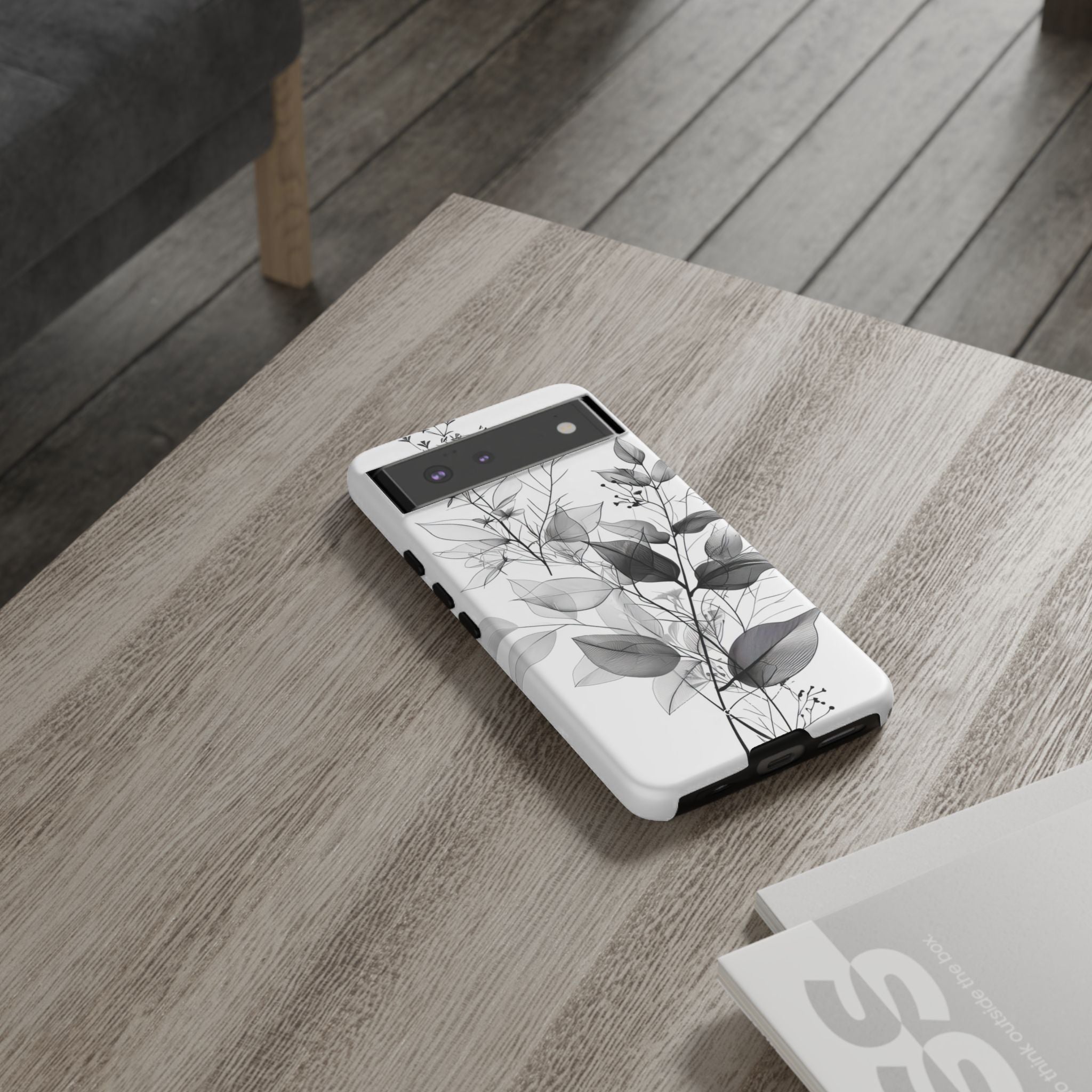 Monochrome Floral Elegance Google Pixel 6 - Tough Phone Case