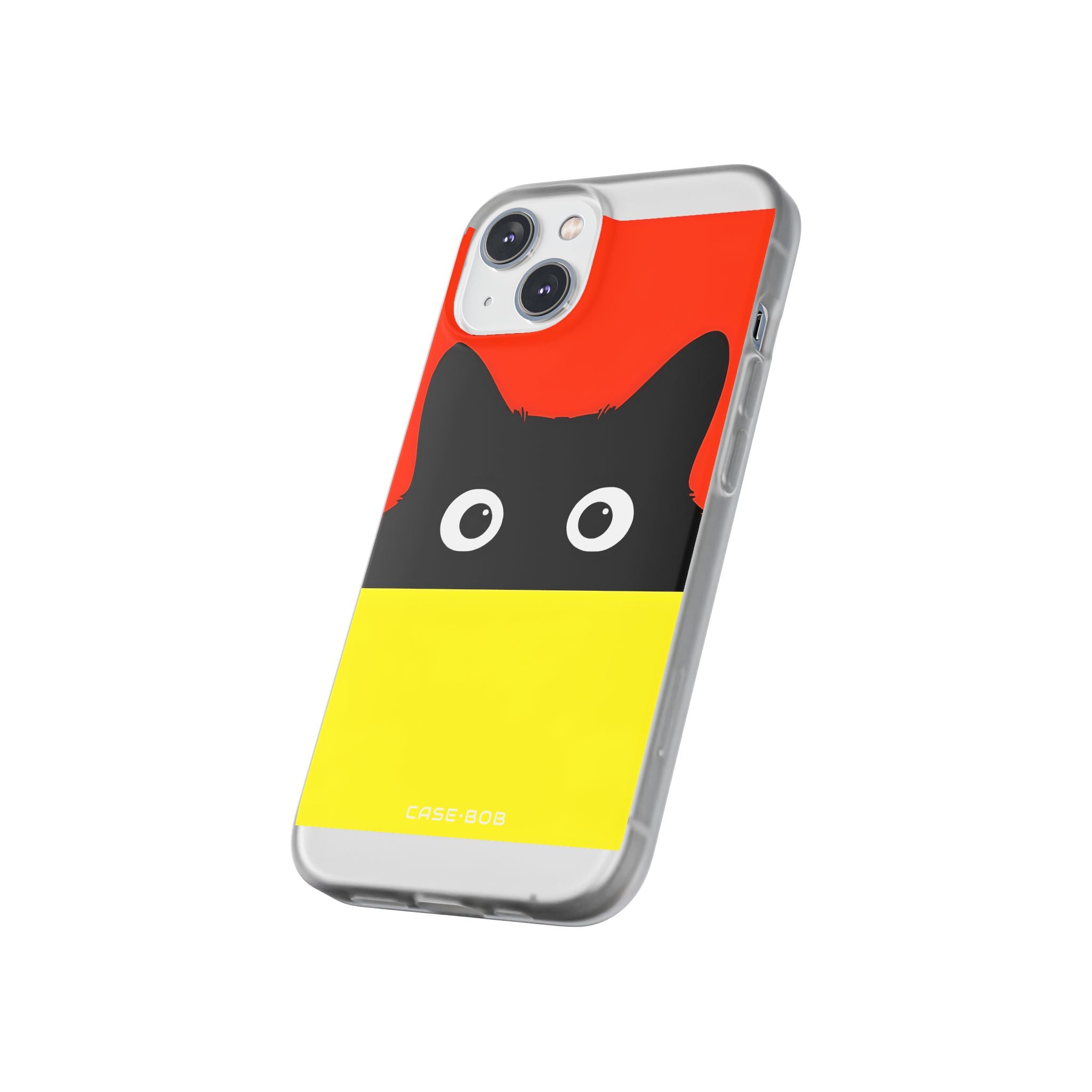 Peekaboo Cat Crimson iPhone 14 Case - Soft