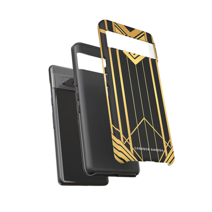 "Golden Art Deco Symmetry in Geometric Elegance" Google Pixel 7 - Tough Phone Case