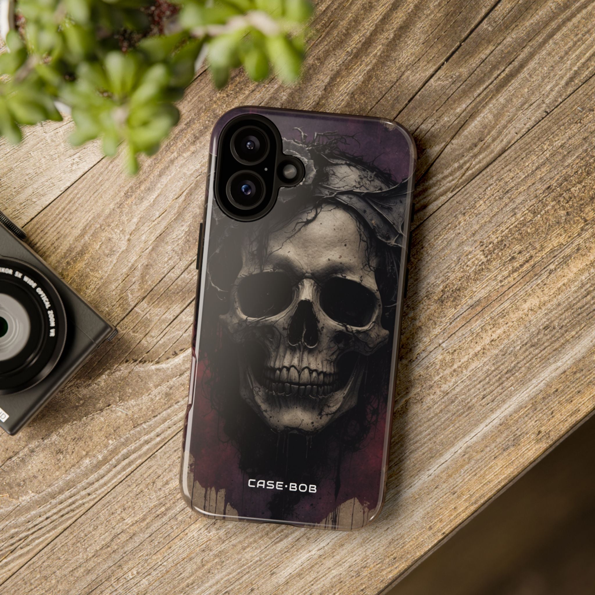 Skull Twilight iPhone 16 Plus Case - Tough