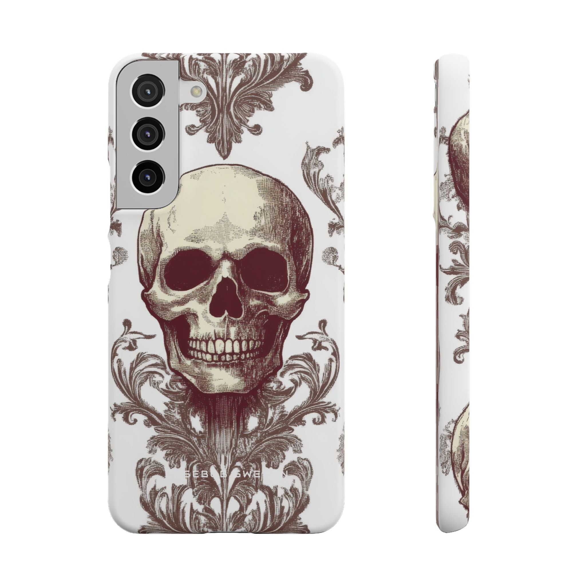 Gothic Skulls and Ornate Foliage Samsung S22 - Slim Phone Case