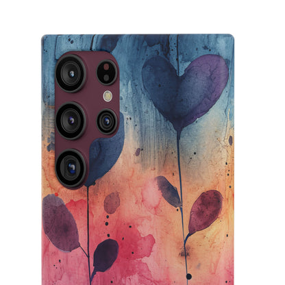 Watercolor Heart Art - Slim Samsung S22 Phone Case