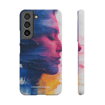 Blue Magenta Portrait - Slim Samsung S22 Phone Case