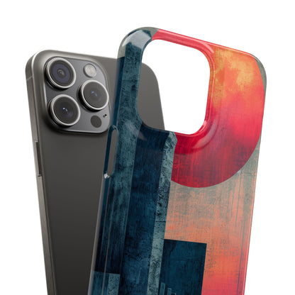 Abstract Geometric Skyline - Slim iPhone 15 Phone Case