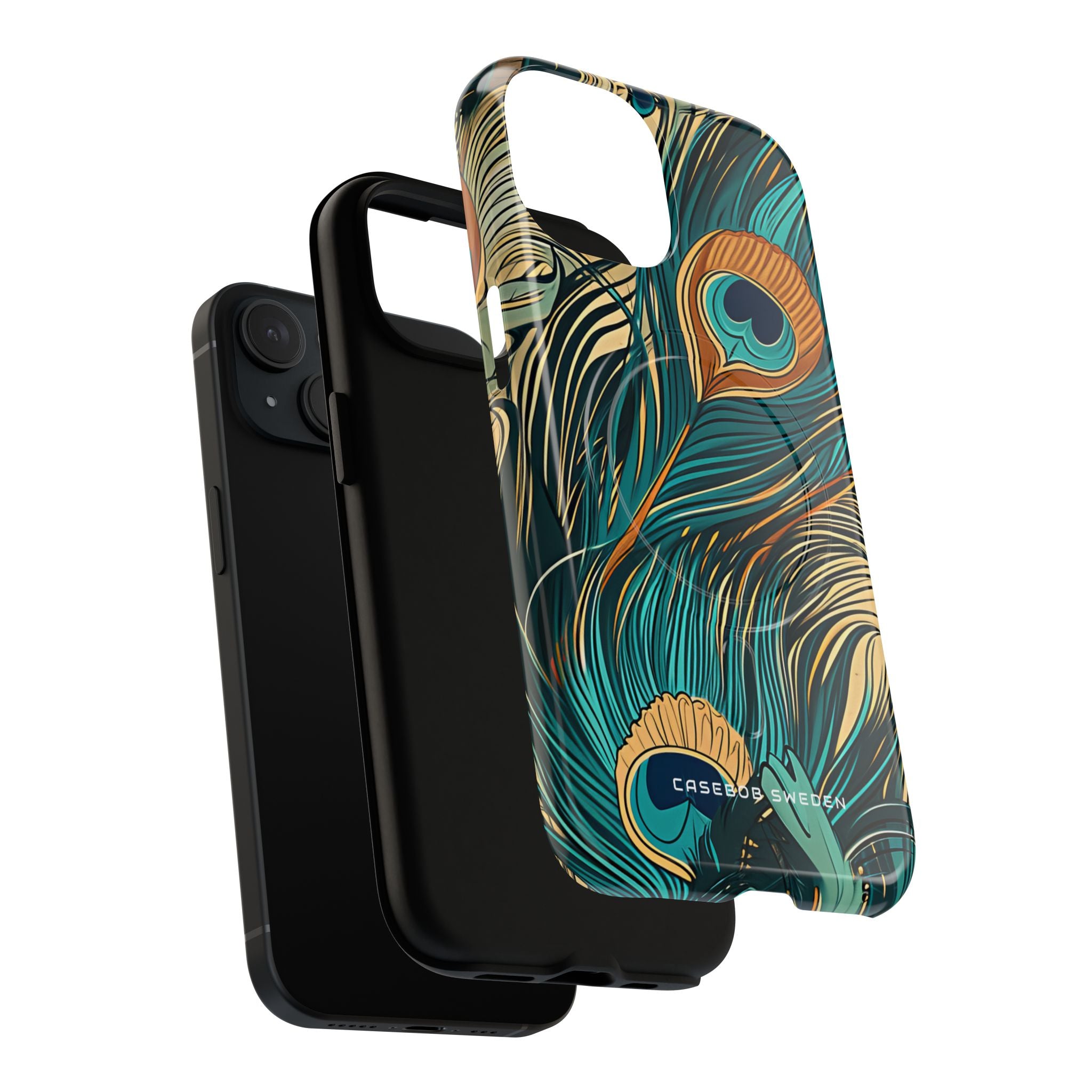 Art Nouveau Peacock Elegance iPhone 15 | Tough+ Phone Case