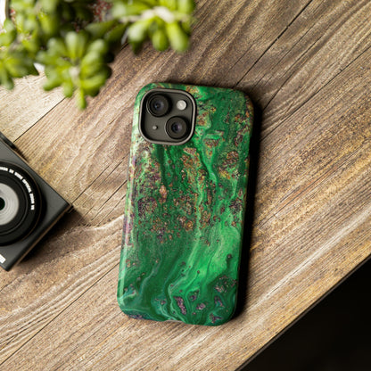 Green Sparkle Ink Art - Protective Phone Case