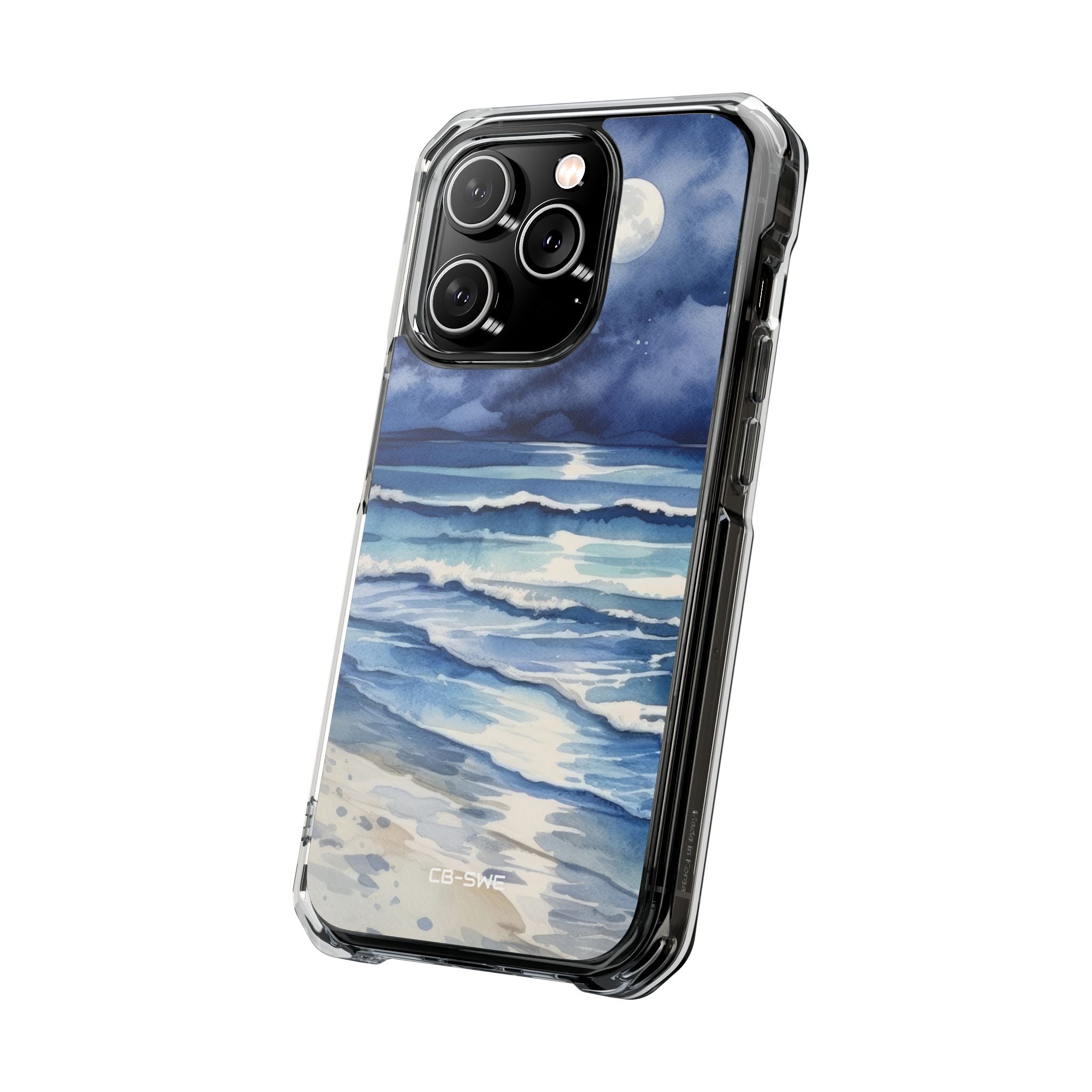 Moonlight Reflects Waves iPhone Case - Impact