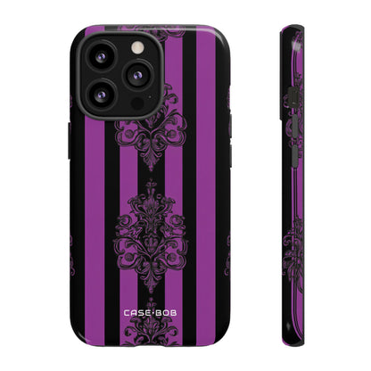 Damask Elegance Purple iPhone 13 Pro Case - Tough