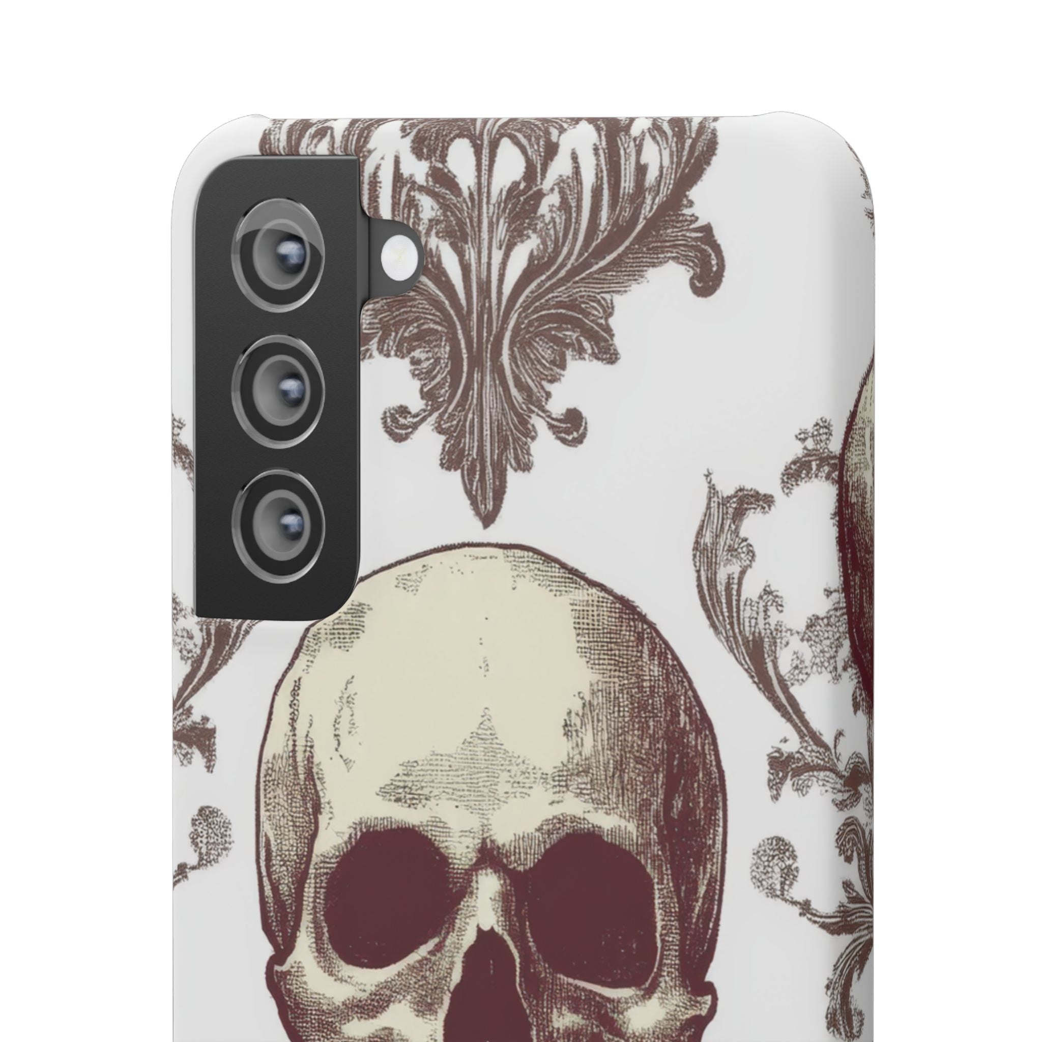 Gothic Skulls and Ornate Foliage Samsung S21 - Slim Phone Case