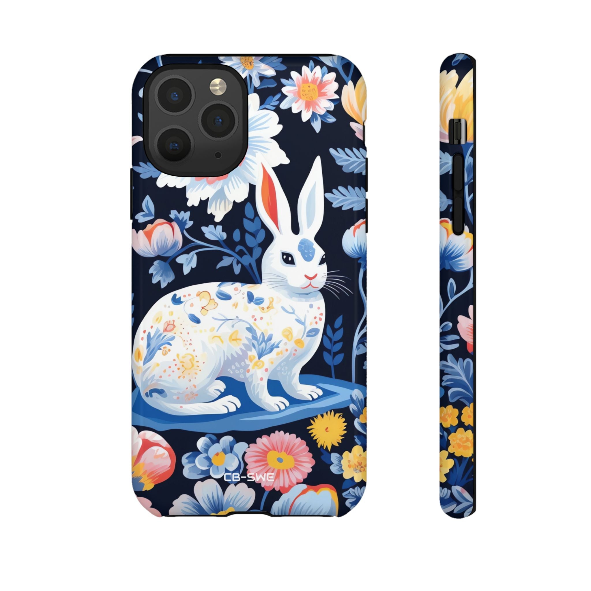 Floral Rabbit Dances - iPhone Case
