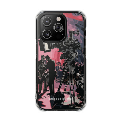 Retro Cinematic Spotlight iPhone 14 - Clear Impact Phone Case