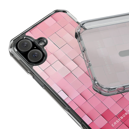 Gradient Pink Mosaic iPhone 16 - Clear Impact Phone Case