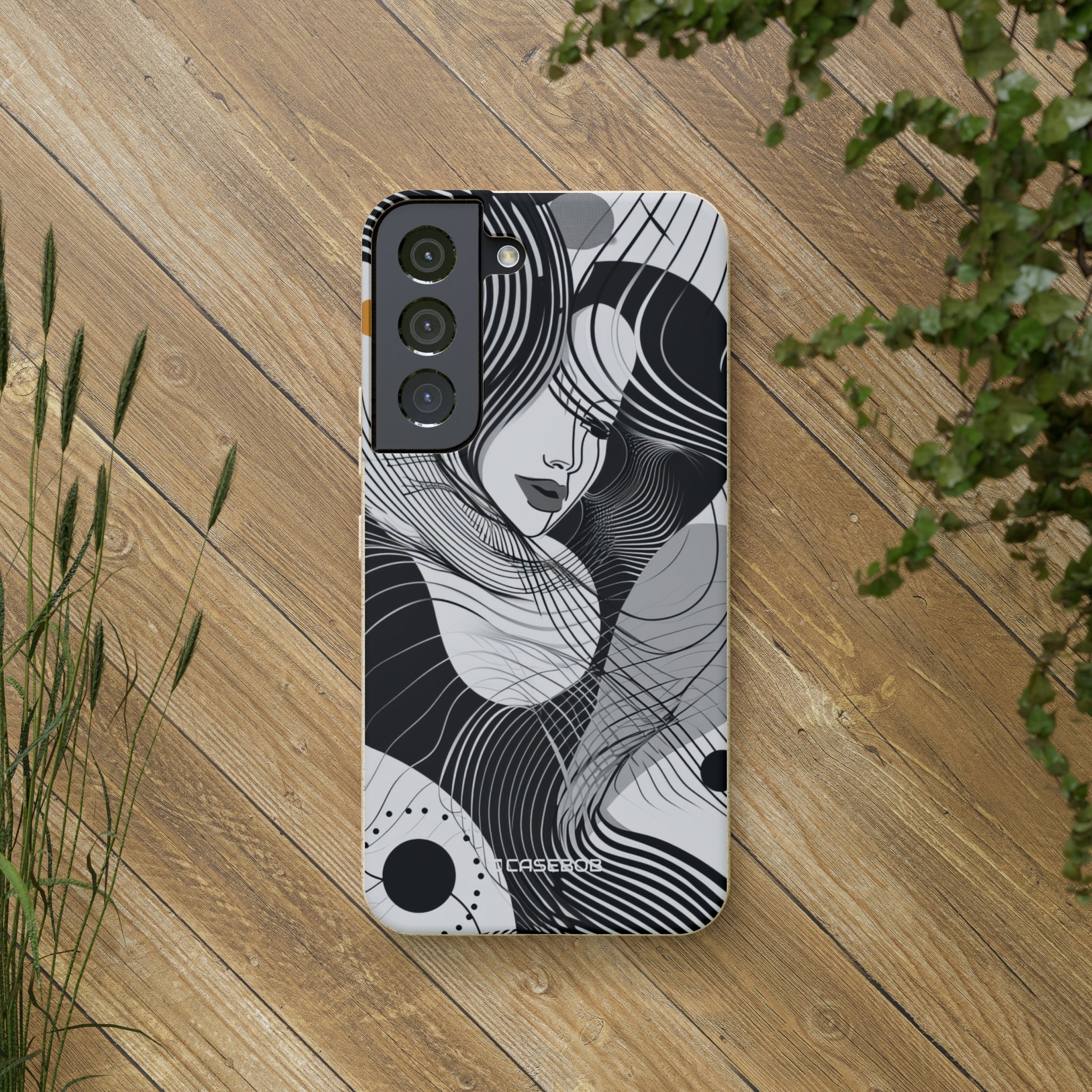 Fluid Noir Rhythm | Biodegradable Phone Case