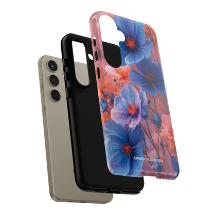 Blue Peach Blossoms - Tough Samsung S24 Phone Case