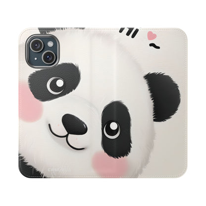 Peeking Panda Blush - iPhone 15 Case - Wallet
