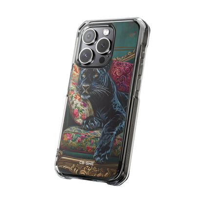 Panther on Vintage Chaise iPhone Case - Impact